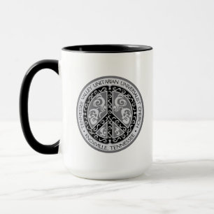 TVUC - Friedenszeichen in schönem Schwarz und Weiß Tasse