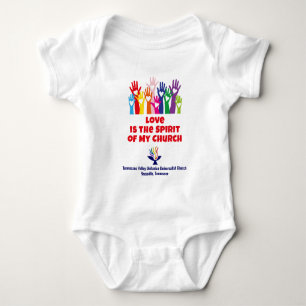 TVUC Herz/Hände LIEBE ist der Geist Baby Strampler