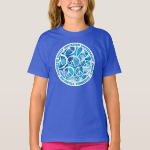 TVUC Peace Signs in Shades of Blue T-Shirt