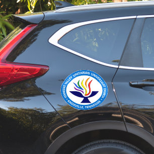 TVUUC Chalice Logo Medium Blue Circle Aufkleber
