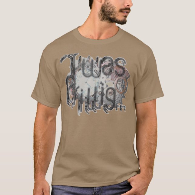 "'Twas Brillig" Steampunk Pocketwatch im Kupfer T-Shirt (Vorderseite)