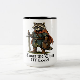 TWAS Der Tism M Lord Lustiger Waschbär Grafik Zweifarbige Tasse