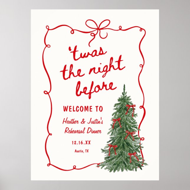 Twas The Night Before Holiday Rehearsal Dinner  Poster (Vorne)