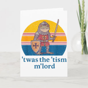 Twas The Tism M Lord Frog Knight - Autismus-Bewuss Karte