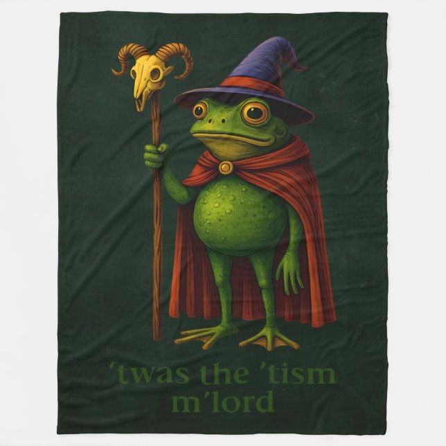 T'was The 'Tism M'Lord Frog Meme Autism Awareness Fleecedecke (Vorderseite)