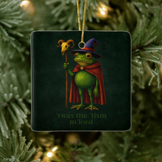 T'was The 'Tism M'Lord Frog Meme Autism Awareness Keramikornament (Baum)