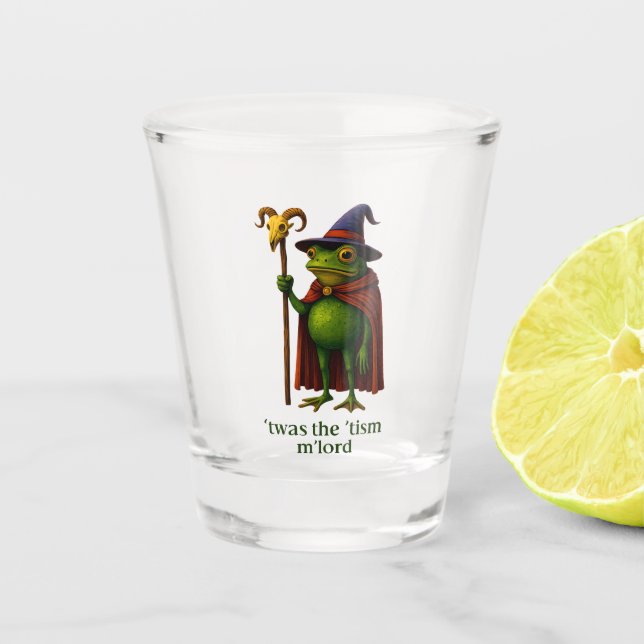 T'was The 'Tism M'Lord Frog Meme Autism Awareness Schnapsglas (Vorderseite)