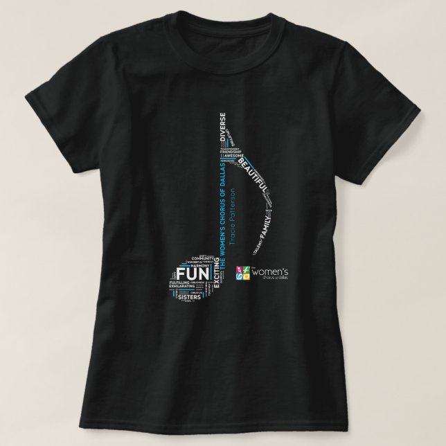 TWCD - Wörter Hinweis blau T-Shirt (Design vorne)