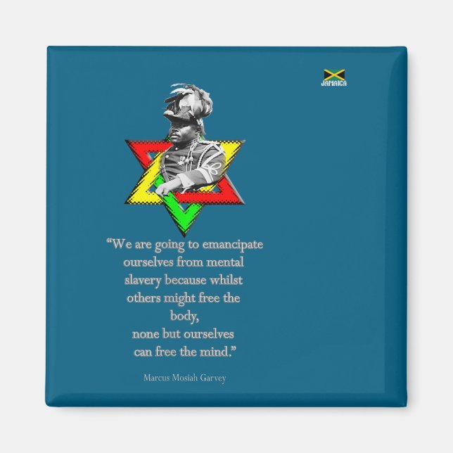 Tweaks Clothing - Marcus Mosiah Garvey Quote - Jam Magnet (Vorne)