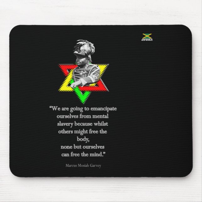 Tweaks Clothing - Marcus Mosiah Garvey Quote - Jam Mousepad (Vorne)