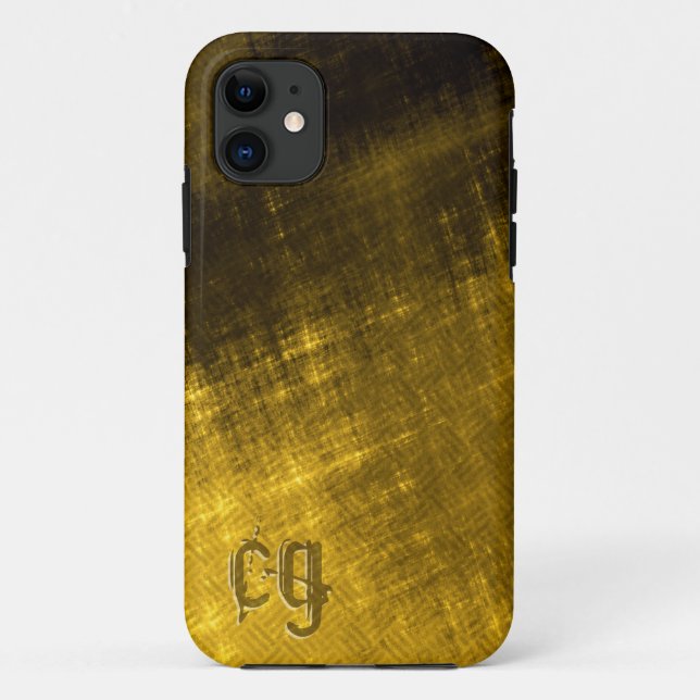 Tweed aus Gold und Schwarz Case-Mate iPhone Hülle (Rückseite)