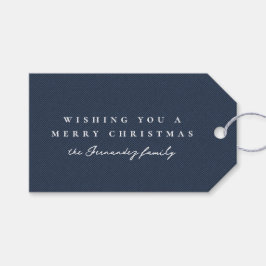 Tweed Effekt Weihnachts Weihnachtsklassiker Geschenkanhänger