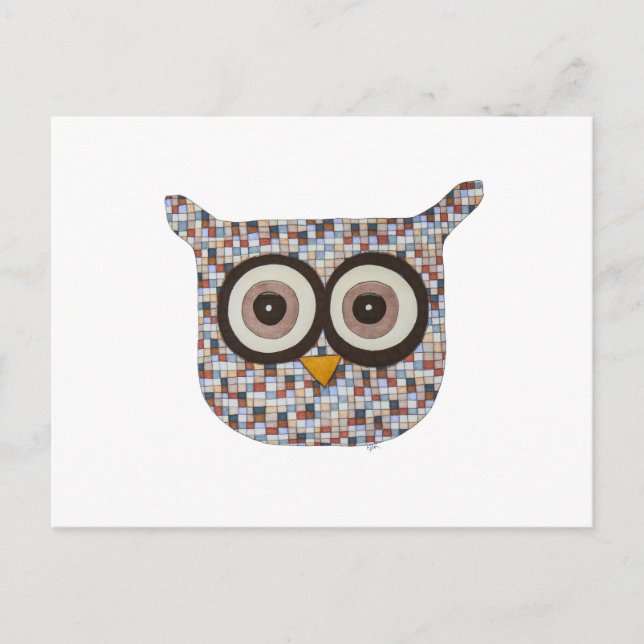 Tweed Owl Postkarte (Vorderseite)