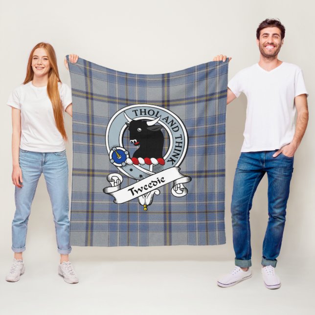 Tweedie Clan Abzeichen Tartan Kariert Fleecedecke (Beispiel)