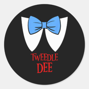 Tweedle Dee Costume Halloween Märchenfigur Runder Aufkleber