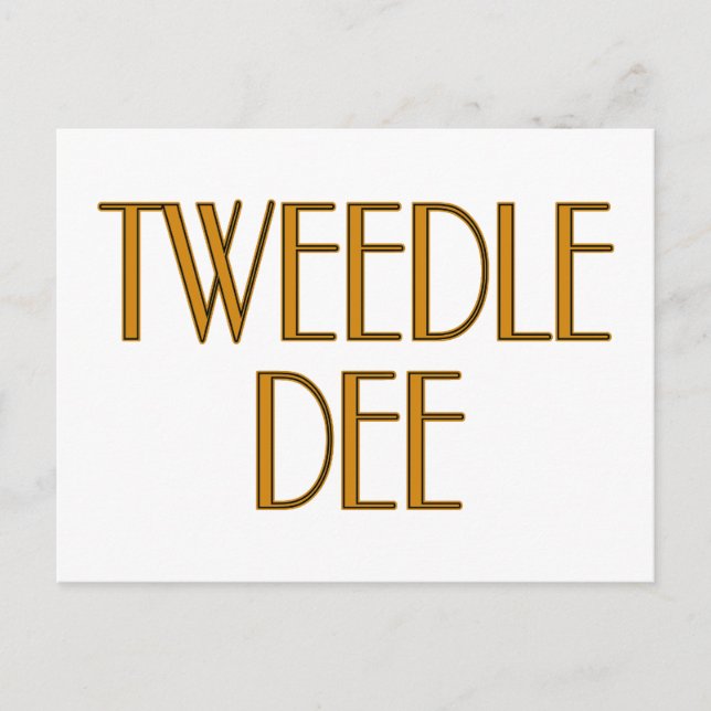 Tweedle Dee Postkarte (Vorderseite)