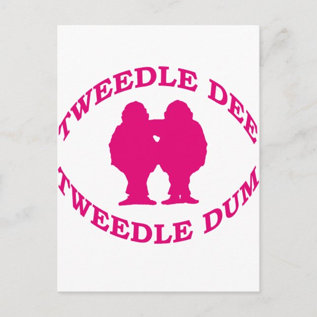Tweedle Dee & Tweedle Dum Postkarte (Vorderseite)