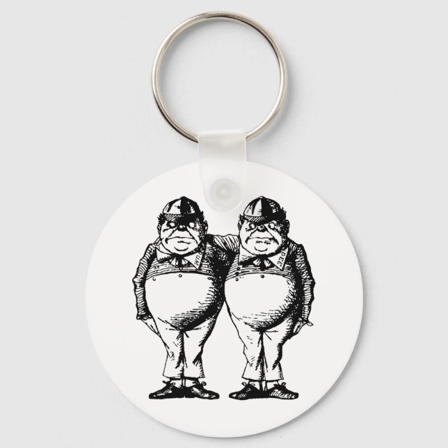 Tweedle Dee und Tweedle Dum inackt Schlüsselanhänger (Vorderseite)