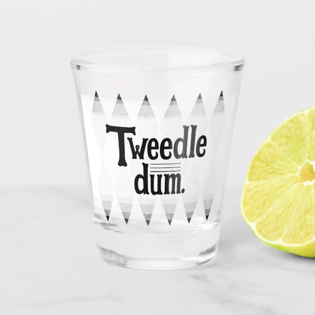 TWEEDLE DUM bachelorette Raute Diamant Schnapsglas (Vorderseite)