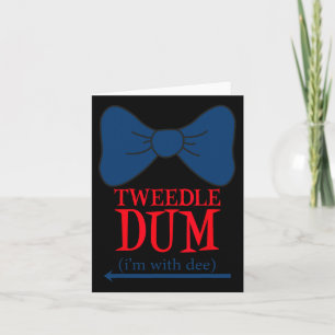 Tweedle Dum Ich bin mit Dee - Lazy Couple Hallowee Karte