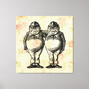 Tweedlede und Tweedledum-Alice im Wunderland Leinwanddruck