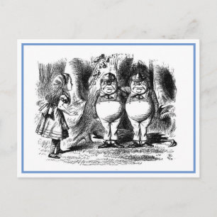 Tweedledum und Tweedledee Illustration Postkarte
