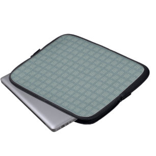 Tweedwolle Grau und Salbei Laptopschutzhülle