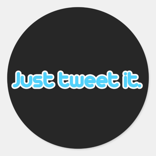 Tweet es einfach runder aufkleber (Vorderseite)