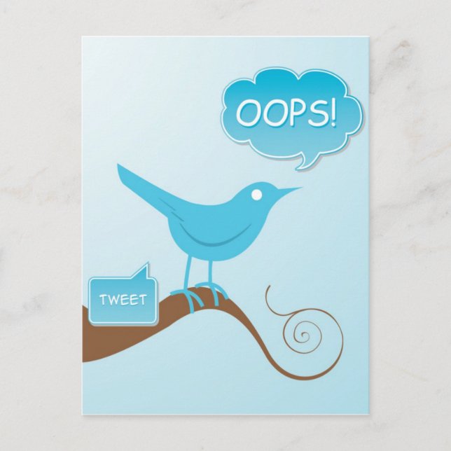 Tweet! Postkarte (Vorderseite)