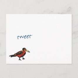 tweet sagte der rote Robin Postkarte
