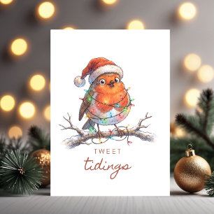 Tweet Tidings Robin Weihnachtsgrußkarte Karte
