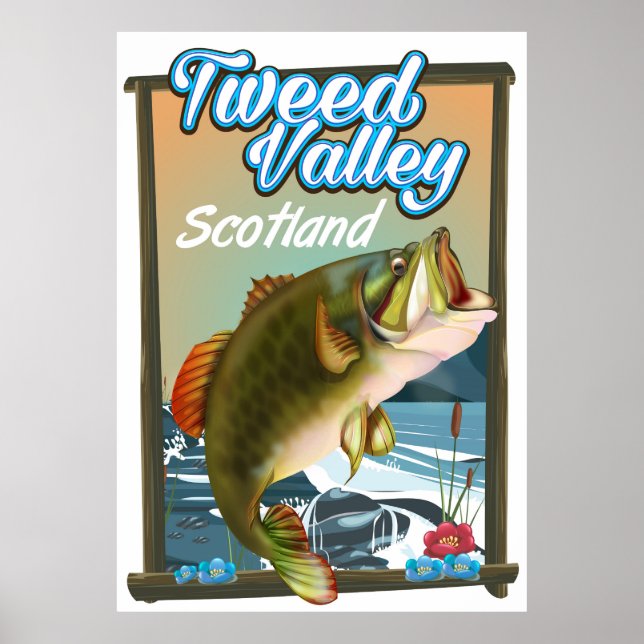 Tweetal Schottland Fischereiposter Poster (Vorne)