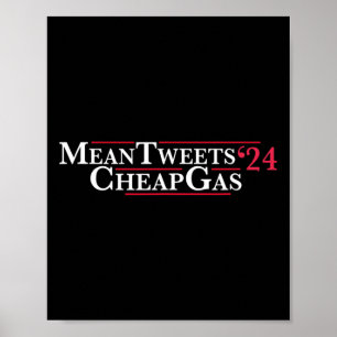 Tweete 24 billige Gaspreise Gas Trump 2024 Poster