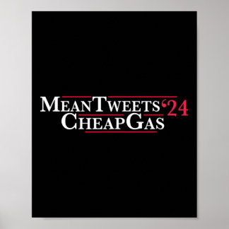 Tweete 24 billige Gaspreise Gas Trump 2024 Poster