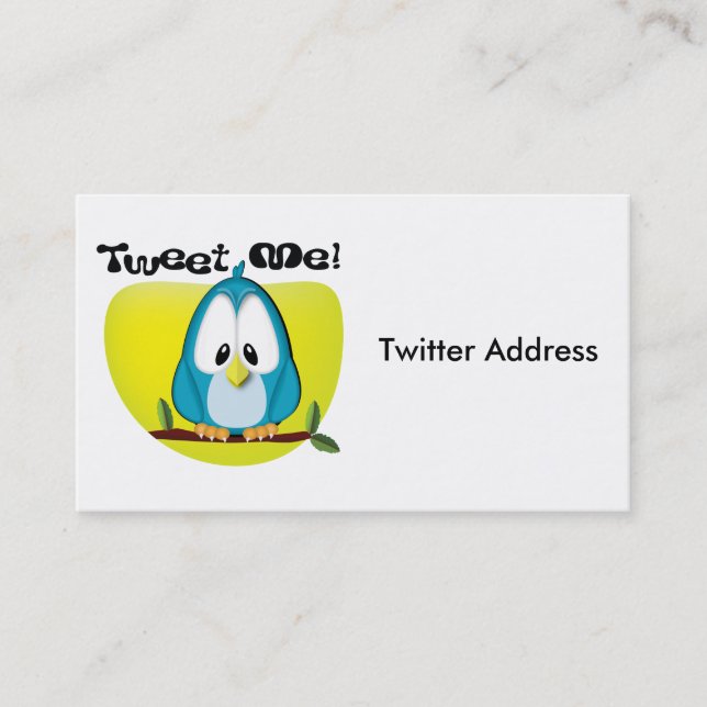 Tweete ich Geschäfts-Karte Visitenkarte (Vorderseite)