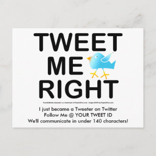 Tweete ich rechtes WHT2228 Postkarte