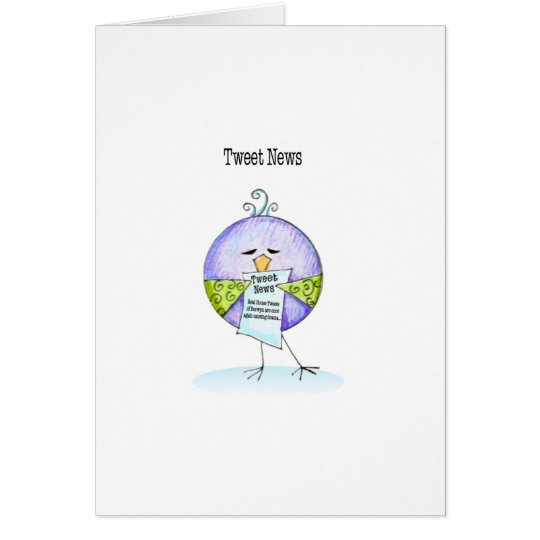 Tweeten E. Doodle notecard Karte