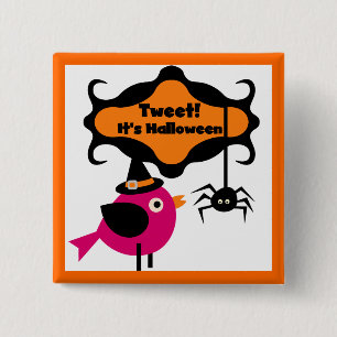 Tweeten Halloweent-shirts und -geschenke Button