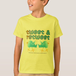 Tweeten Sie u. scherzt Retweet helle T-Shirts
