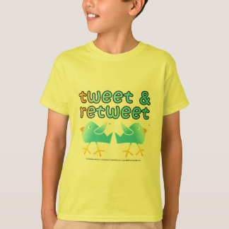Tweeten Sie u. scherzt Retweet helle T-Shirts