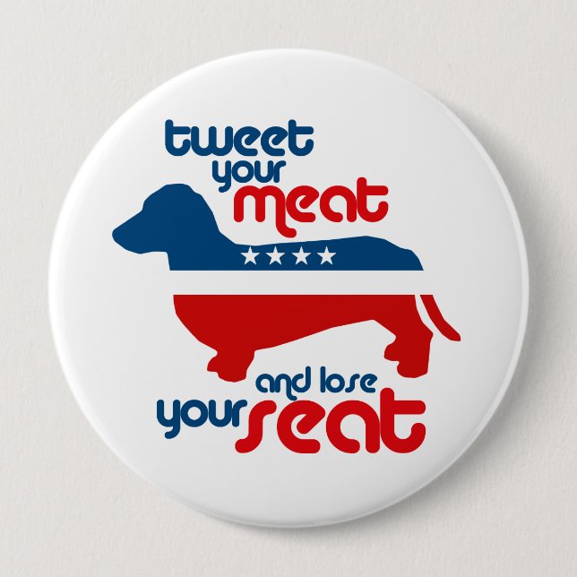 Tweetet Ihr Fleisch und verliert Ihren Sitz - Button (Vorderseite)