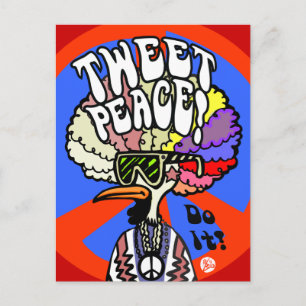 Tweetez Paix ! carte postale