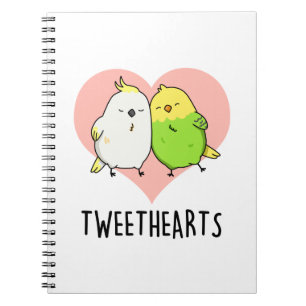 Tweethearts Funny Love Birds Pun Notizblock