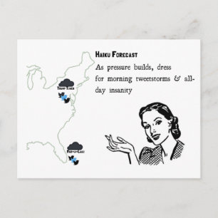 Tweetstorms Carte postale Haiku