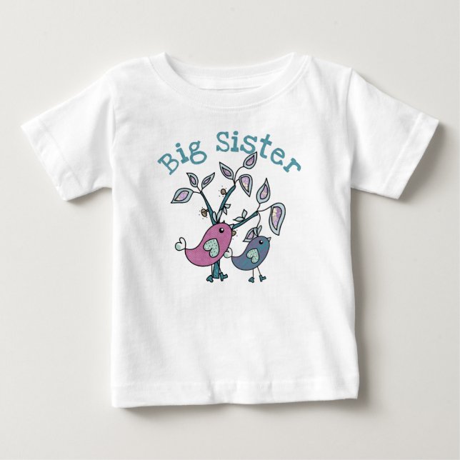 Tweety Birds Big Sister Baby T-shirt (Vorderseite)