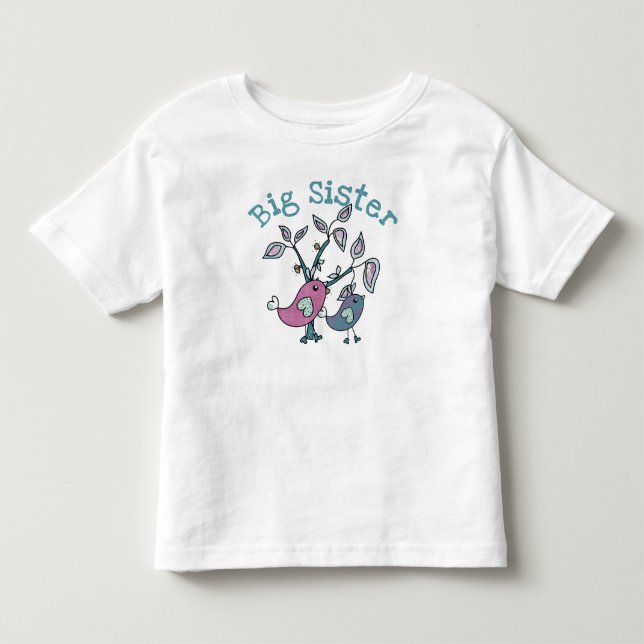 Tweety Birds Big Sister Kleinkind T-shirt (Vorderseite)