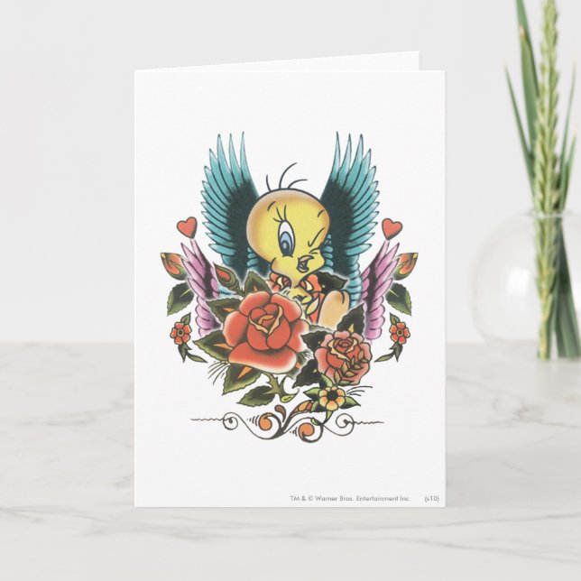 Tweety Blue Wings Karte (Vorderseite)