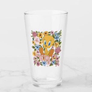 TWEETY™ Blumenstickerei Grafik Glas