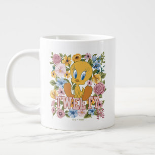 TWEETY™ Blumenstickerei Grafik Jumbo-Tasse