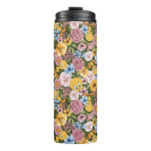 TWEETY™ Blumenstickerei-Muster Thermosbecher